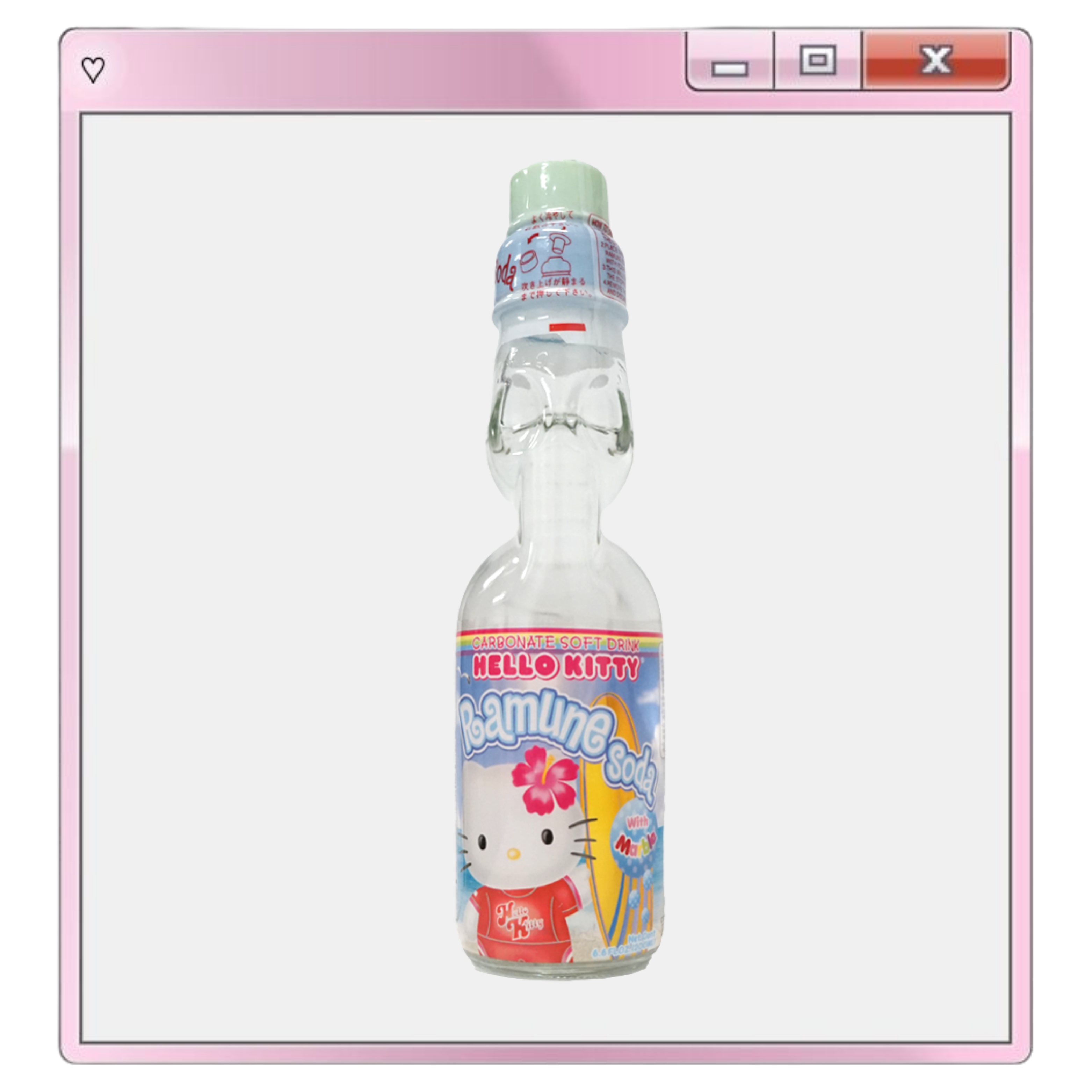 Hello Kitty Ramune Soft Drink Soda