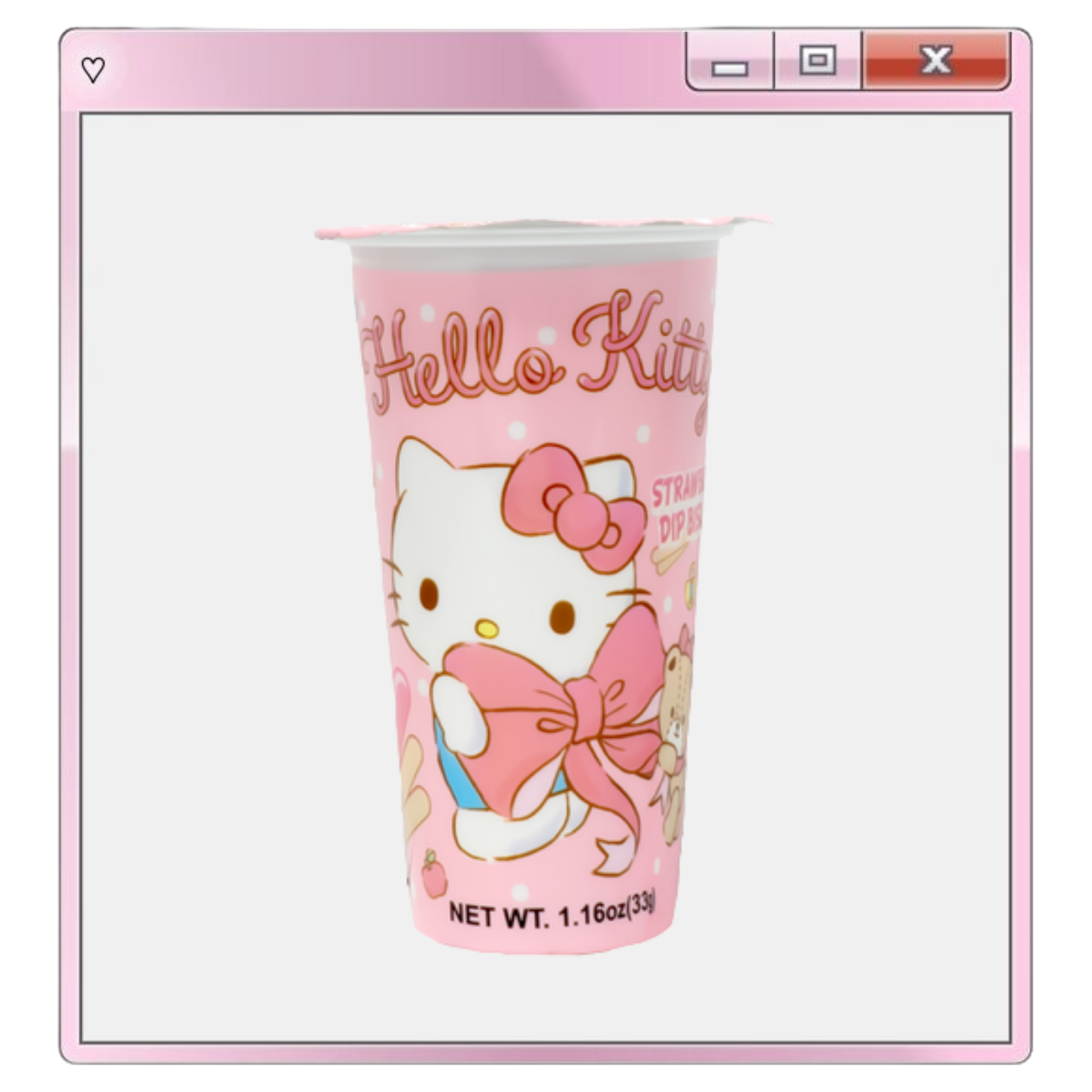 Hello Kitty Strawberry Dip Biscuits